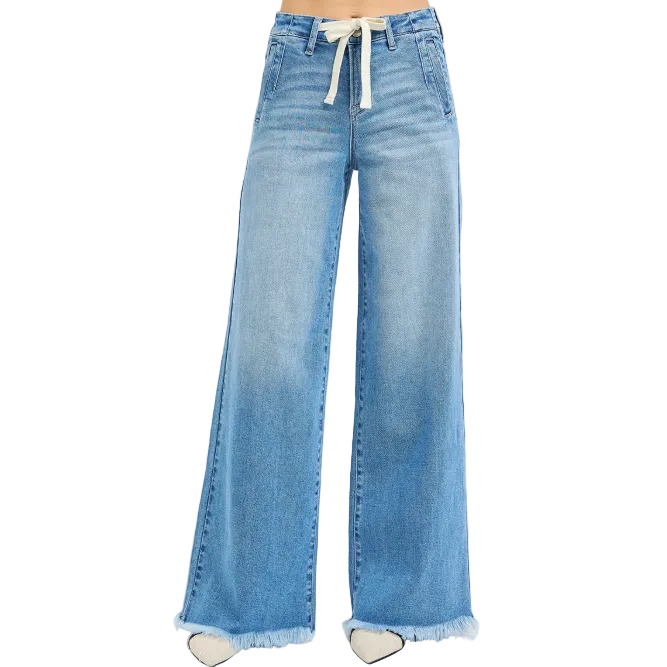 Risen Women's High Rise Wide Jeans - Light - Irvine Tack & Western Wear