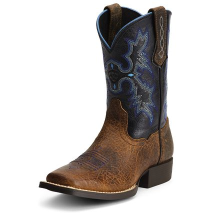 Ariat Youth Tombstone Western Boot - Earth/Black