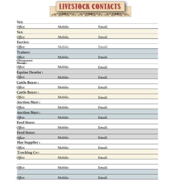 A Cowboys Circle Address Book