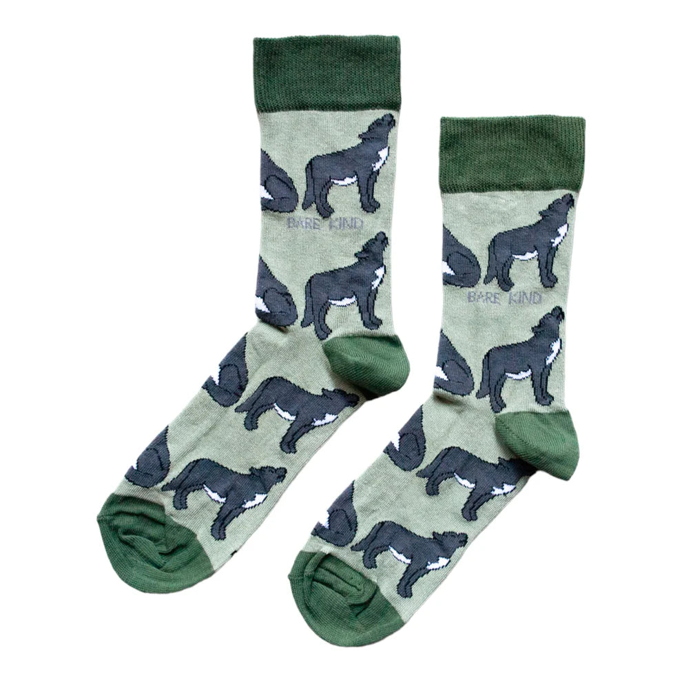 Bare Kind Bamboo These Socks Save Wolves Socks