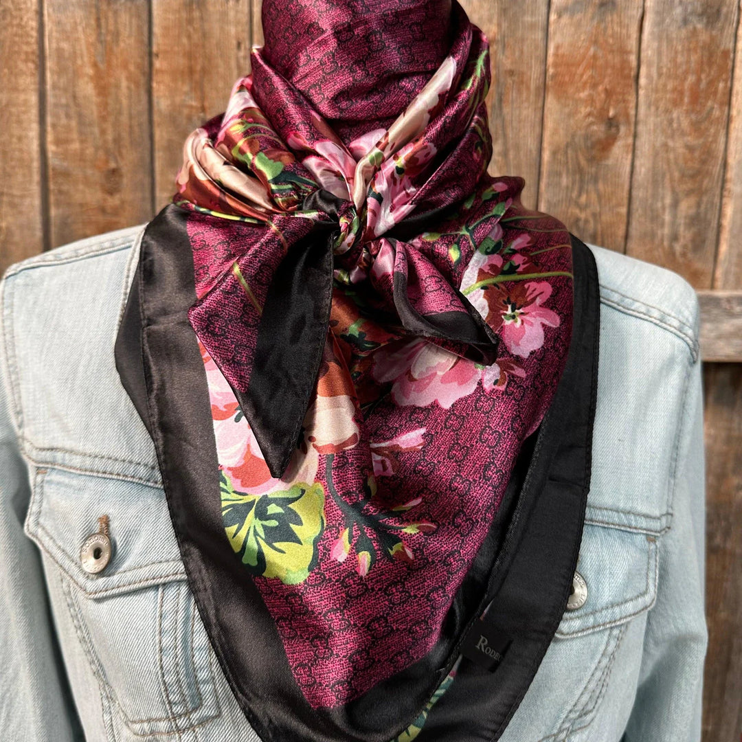 Rodeo Drive 35x35" Wild Rags - Floral, Animal &amp; Other - Irvine Tack &amp; Western Wear