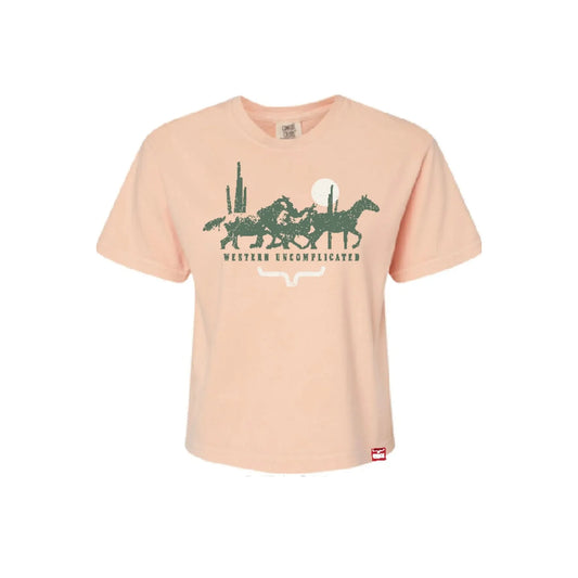 Kimes Women's Short Sleeve Plains Stampede Tee Shirt- Multiple Colours