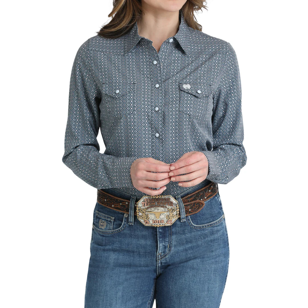 Cinch Women's Arenaflex Print Shirt - Pink & Black