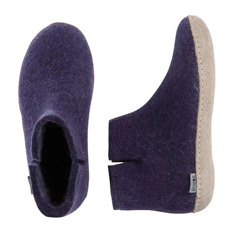 Glerups Leather Sole Boots - Purple