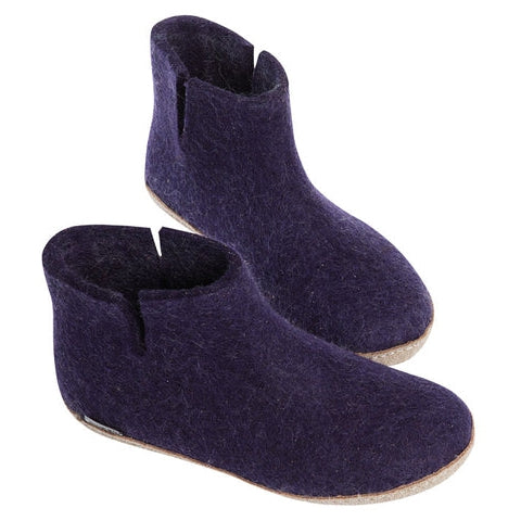 Glerups Leather Sole Boots - Purple