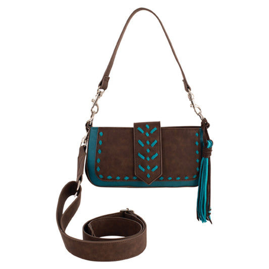 Catchfly Women's Mini Convertible Bag - Brown/Turquoise