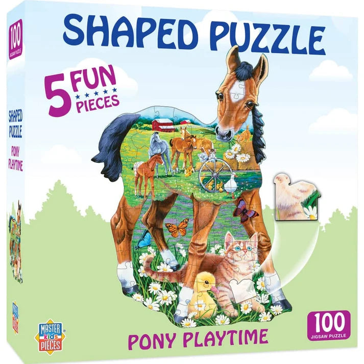 Masterpiece Pony Playtime 100 Piece Shaped Jigsaw Puzzle