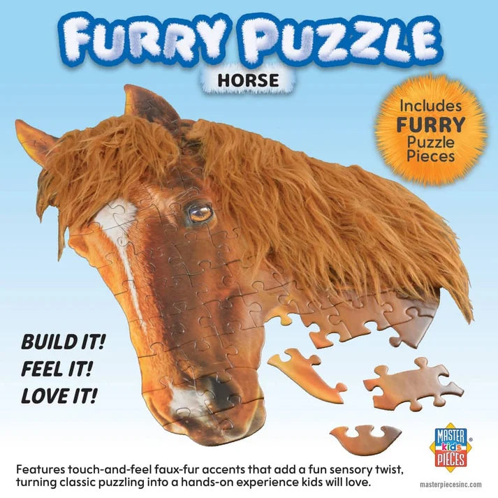 Masterpiece Furry Puzzle Horse 48 Piece Shaped Puzzle