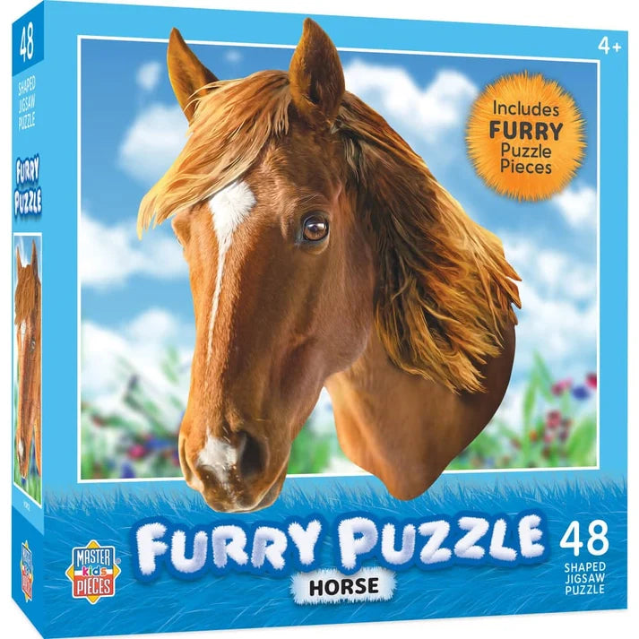 Masterpiece Furry Puzzle Horse 48 Piece Shaped Puzzle