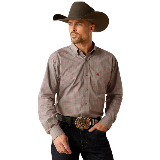 Ariat Men's Pro Series Julian Classic Fit Long Sleeve Shirt - Grey