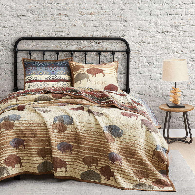 Hiend Accents Home On The Range Reversible Quilt Set - King