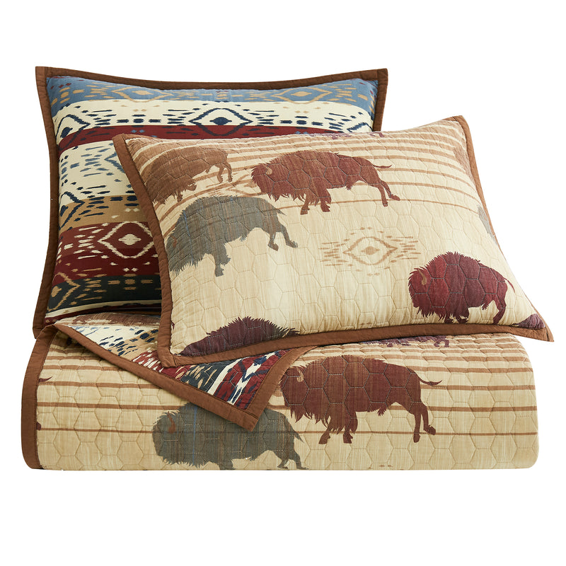 Hiend Accents Home On The Range Reversible Quilt Set - Full/Queen