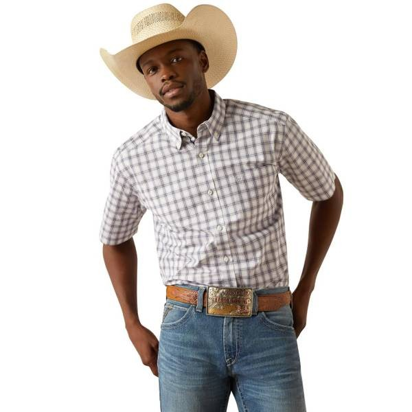 Ariat Men's Pro Series Wesly Short Sleeve Classic Fit Shirt - Navy
