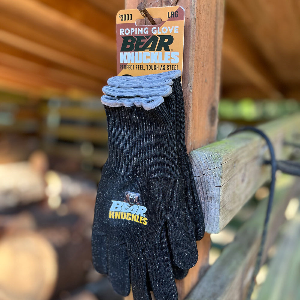 Bear Knuckle Cut Resistant Breathable Roping Gloves - Right Hand (5 Pack)