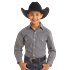 Panhandle Boy's 2 Pocket Long Sleeve Shirt - Black
