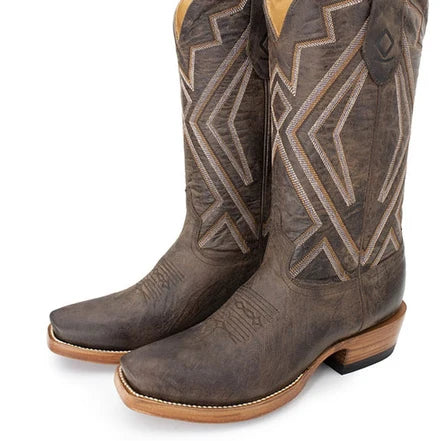 Rocking Diamond Brand Men's Futurity Waxy Cutter Cowboy Boot - Chocolate
