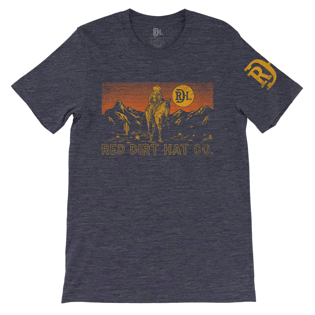 Red Dirt Hat Co. Unisex Vaquero T-Shirt - Heather Navy