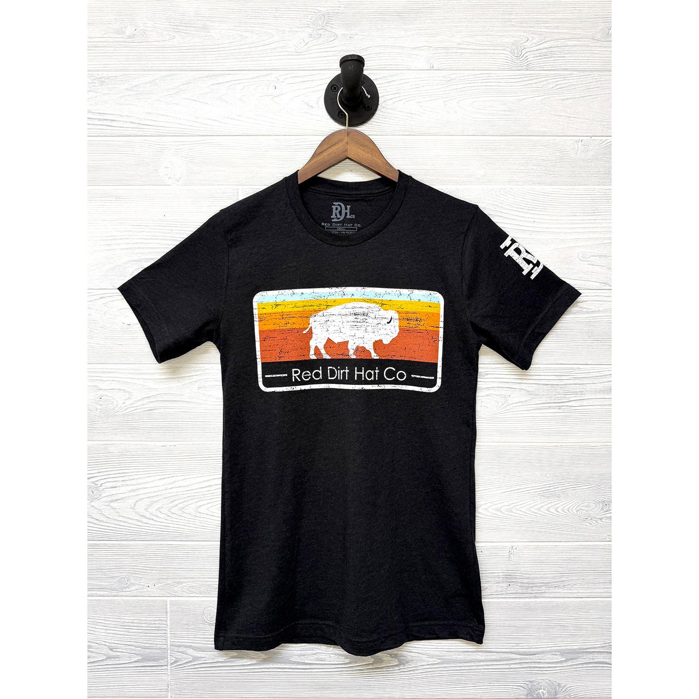 Red Dirt Hat Co. Unisex Picking the Boone Short Sleeve Tee Shirt- Black