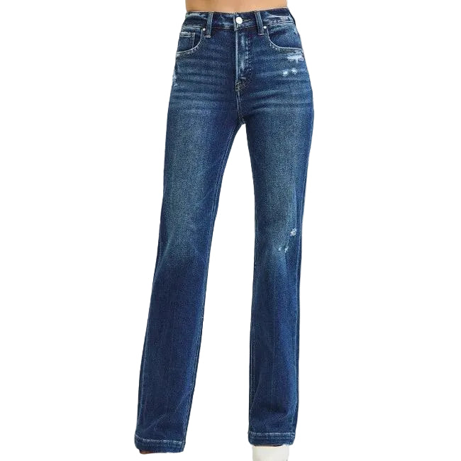 Risen Women's Tummy Control High Rise Straight Jeans - Multiple Colours