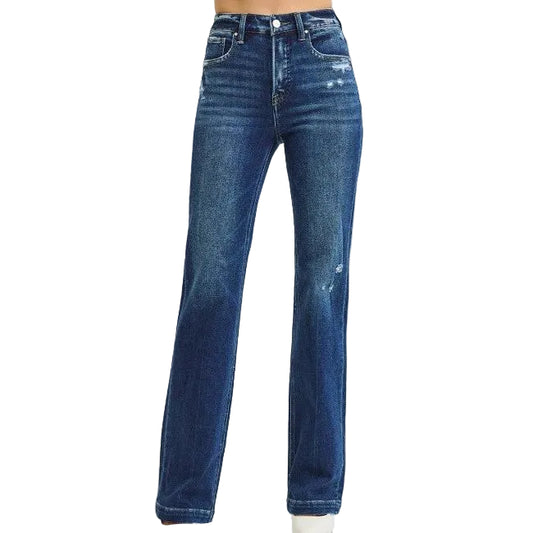 Risen Women's Tummy Control High Rise Straight Jeans - Multiple Colours