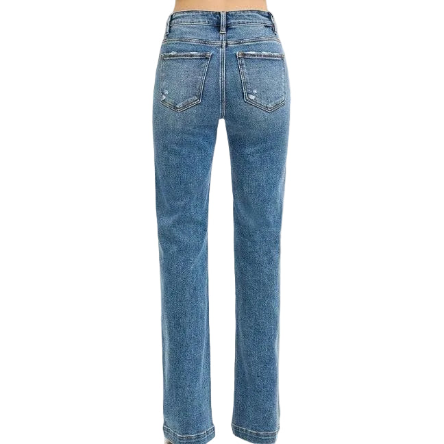 Risen Women's Tummy Control High Rise Straight Jeans - Multiple Colours