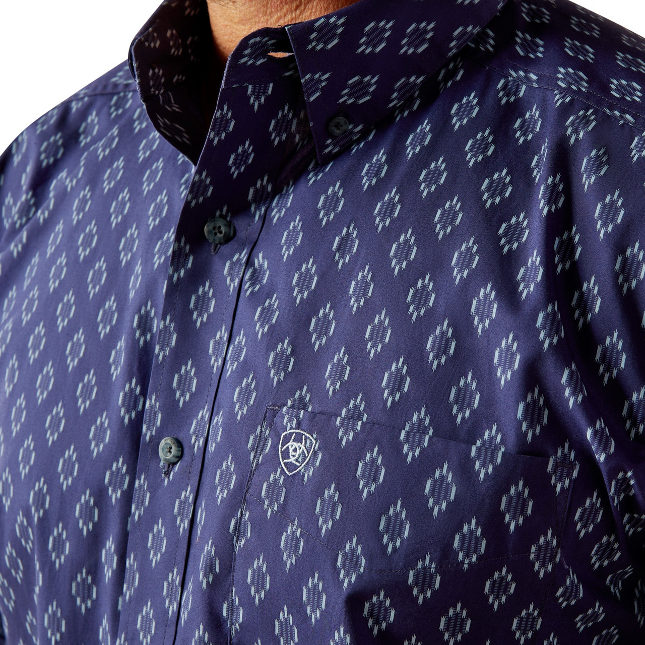 Ariat Men's Cade Long Sleeve Shirt- Navy