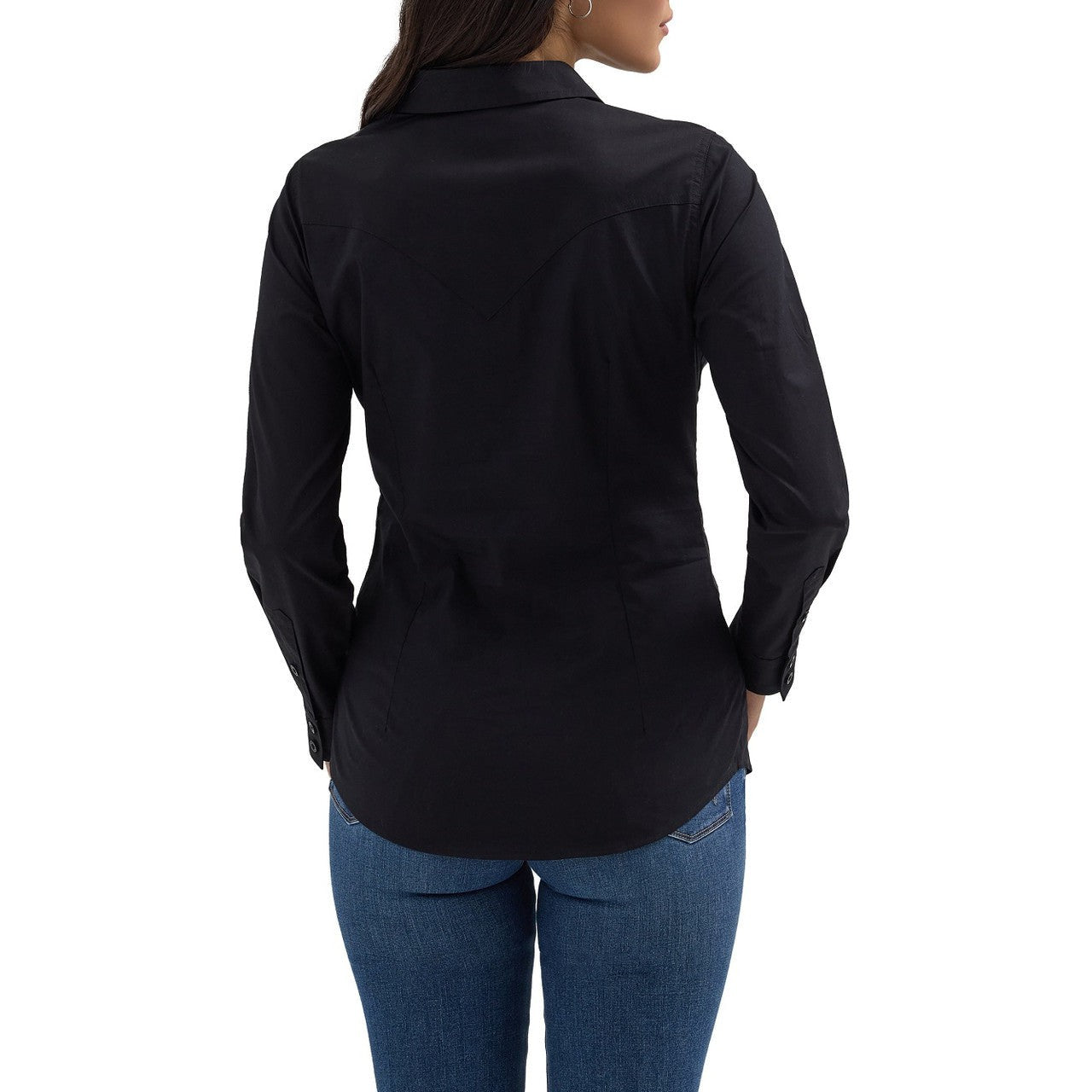 Wrangler Women's Long Sleeve Long Sleeve Shirt - Black