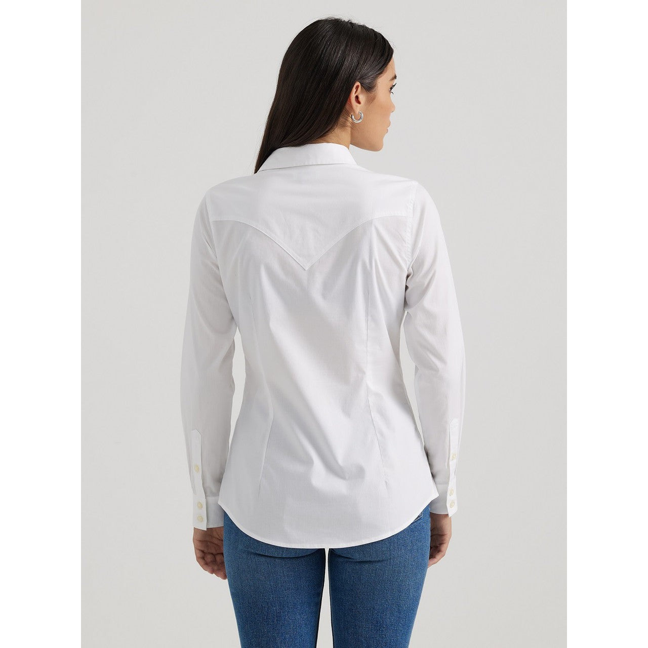 Wrangler Women's Long Sleeve Button Down - White