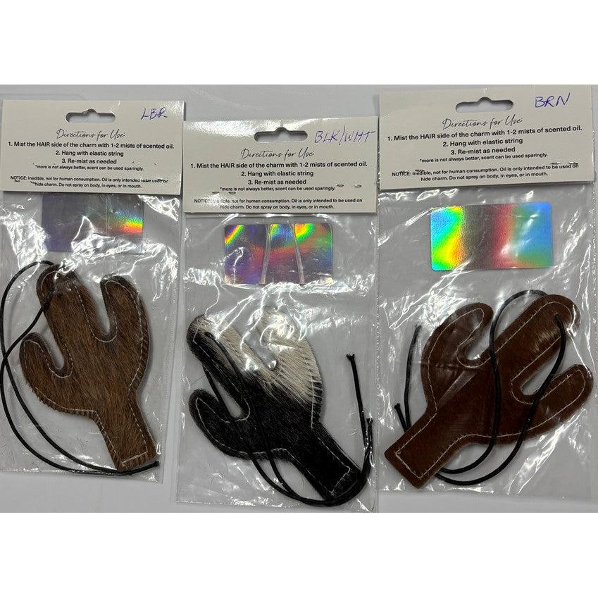 ReSCENTit Cactus Cowhide Car Charm Air Freshener - Multiple Colors