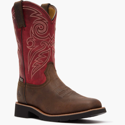 Rocky Women's Brown 11" Monocrepe Waterproof Western Boots - Brown & Magenta