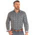 Rock & Roll Men's Long Sleeve Snap Shirt - Teal