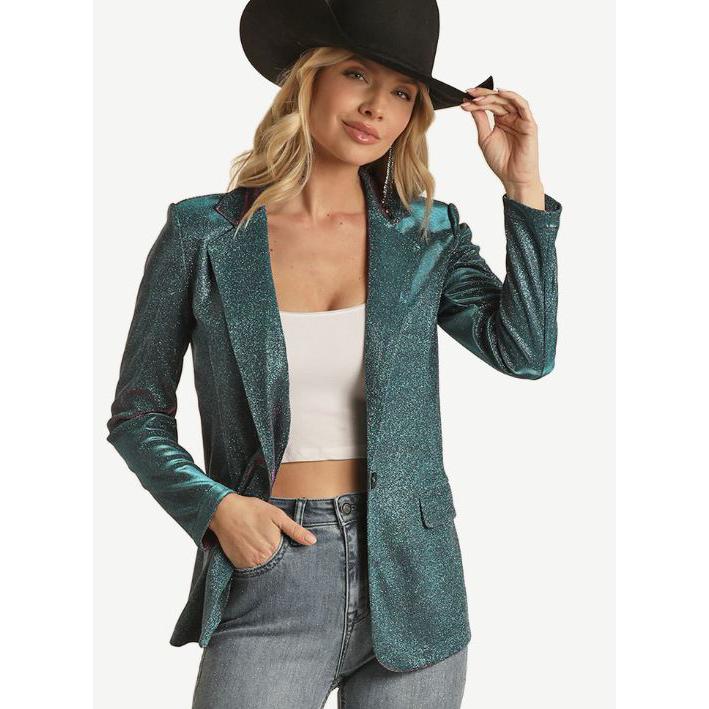 Rock & Roll  Women's Long Sleeve Iridescent Blazer