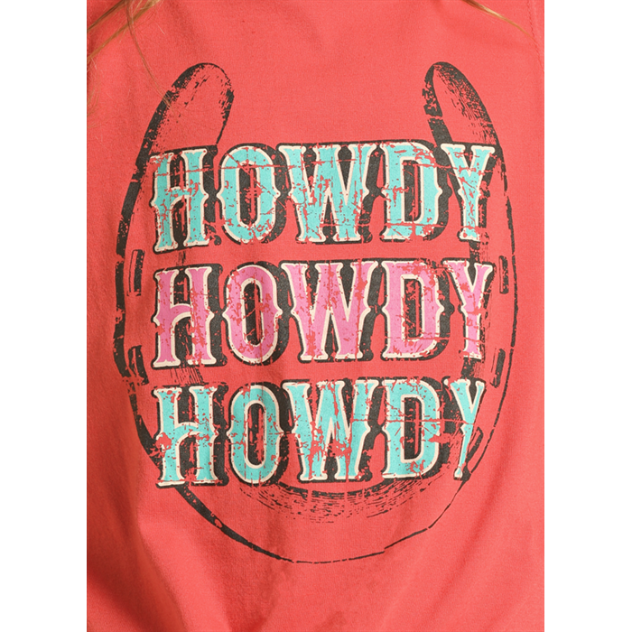 Rock & Roll Girl's Graphic Tie Tank - Orange