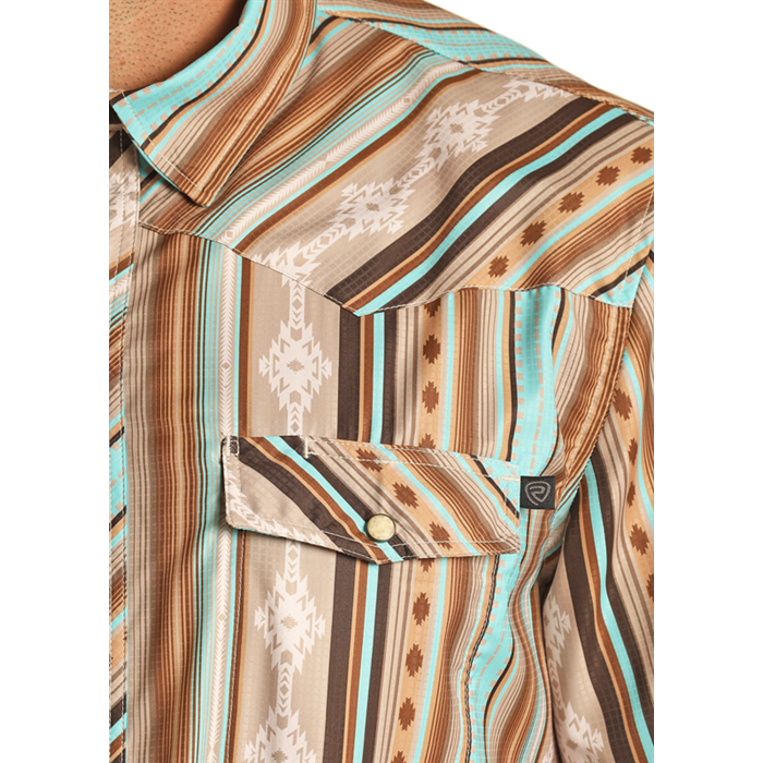 Rock & Roll Men's LS Ripstop Tropical Shirt  Tan