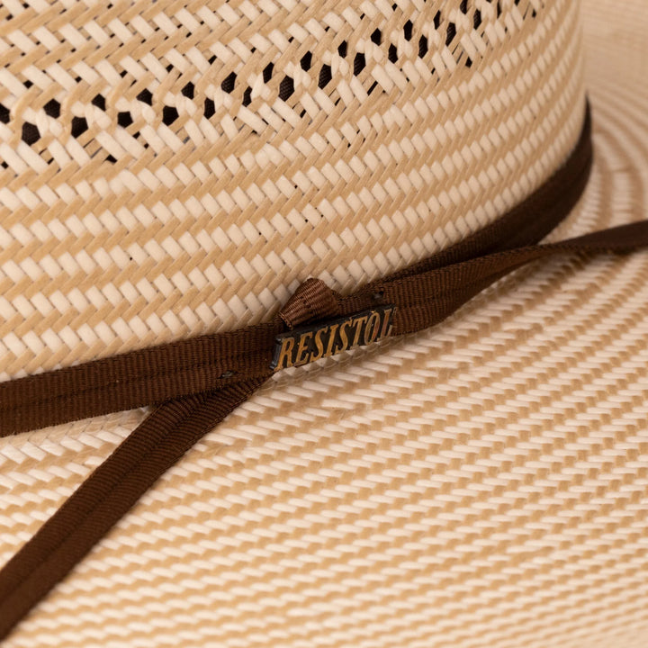 Resistol 20X 4 Corners Straw Western Hat - Natural/Tan