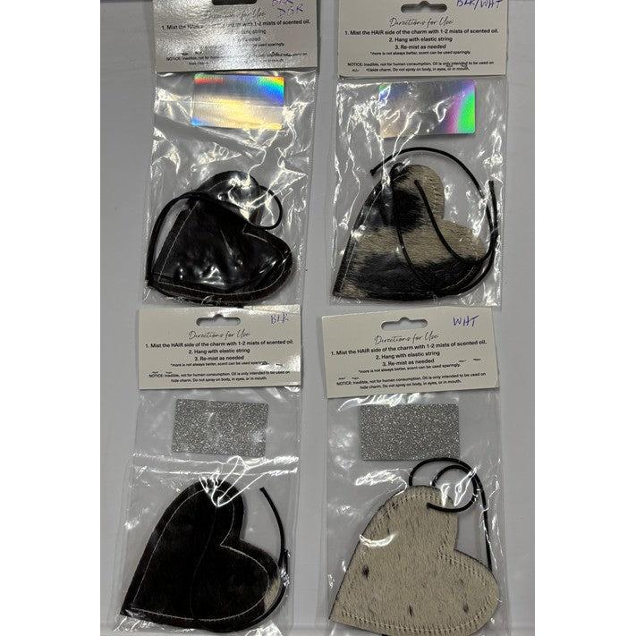 ReSCENTit Heart Cowhide Car Charm Air Freshener - Multiple Colors