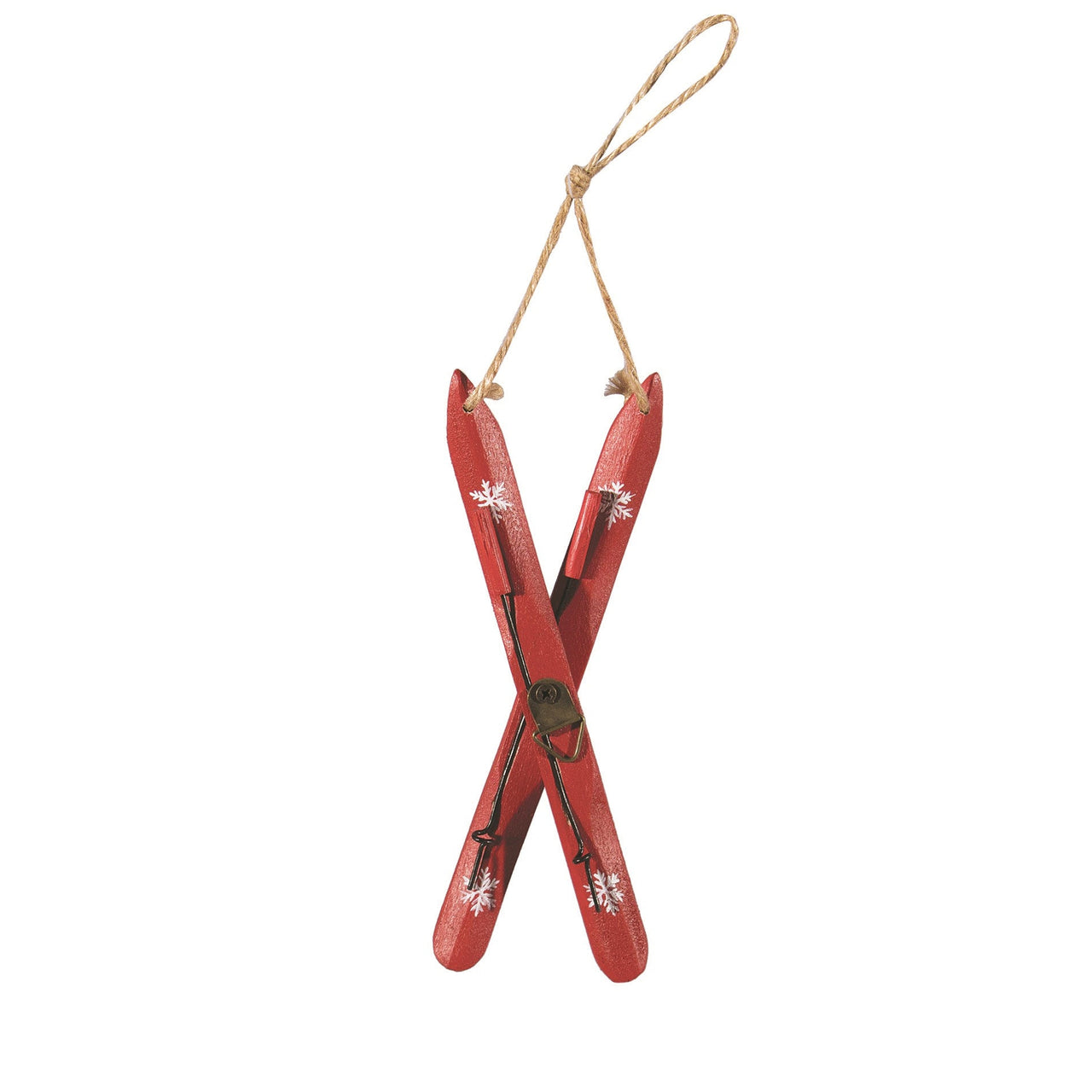 Skis Ornament - Red