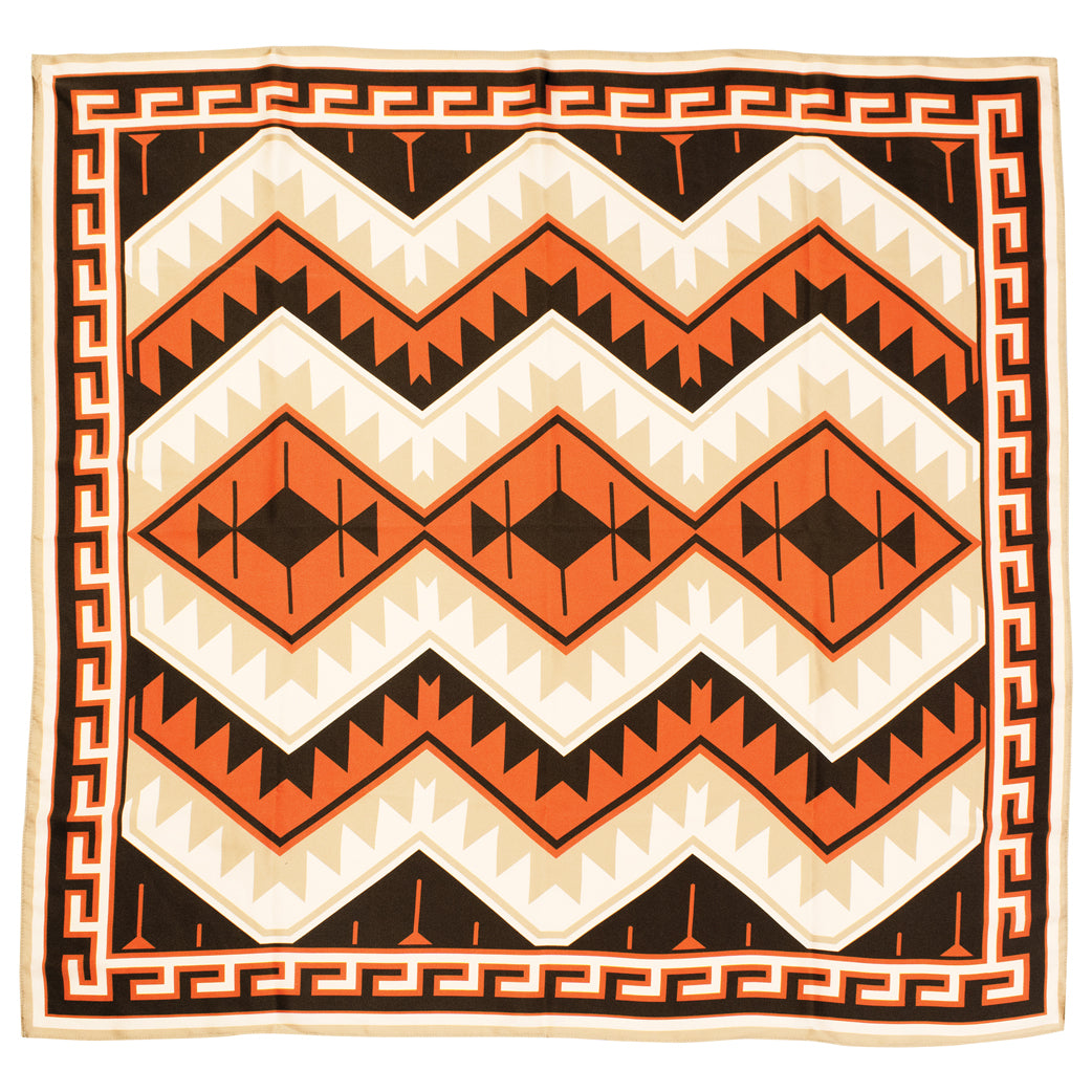 Catchfly Wild Rag Tangerine Aztec - Multicoloured