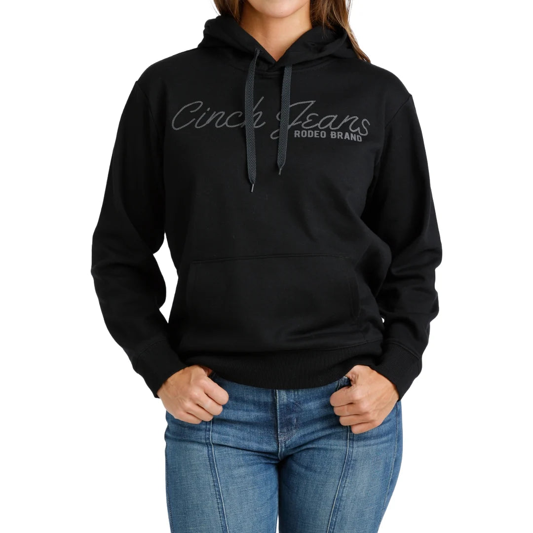 Cinch Women's Long Sleeve Hoodie- Black