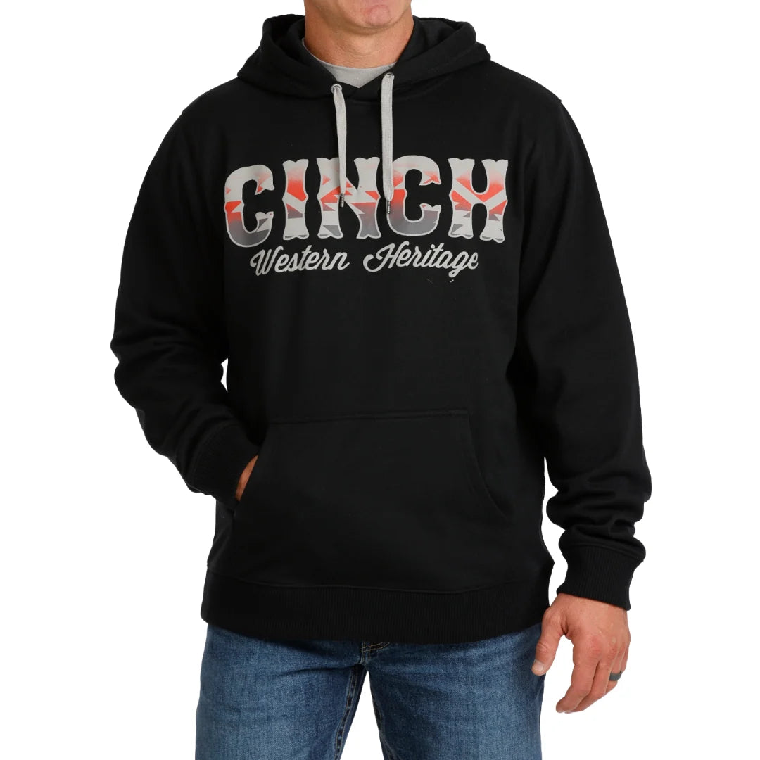 Cinch Men's Long Sleeve Hoodie- Black