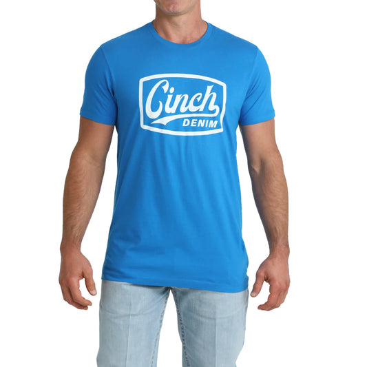 Cinch Men's Short Sleeve Tee Shirt- Royal Blue