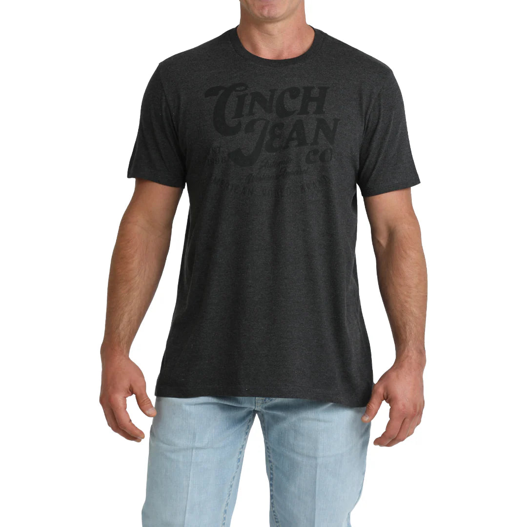 Cinch Men's Short Sleeve Tee Shirt- Charcoal