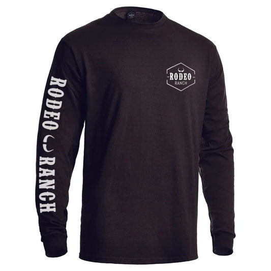 Rodeo Ranch Branding Logo Long Sleeve Shirt - Black