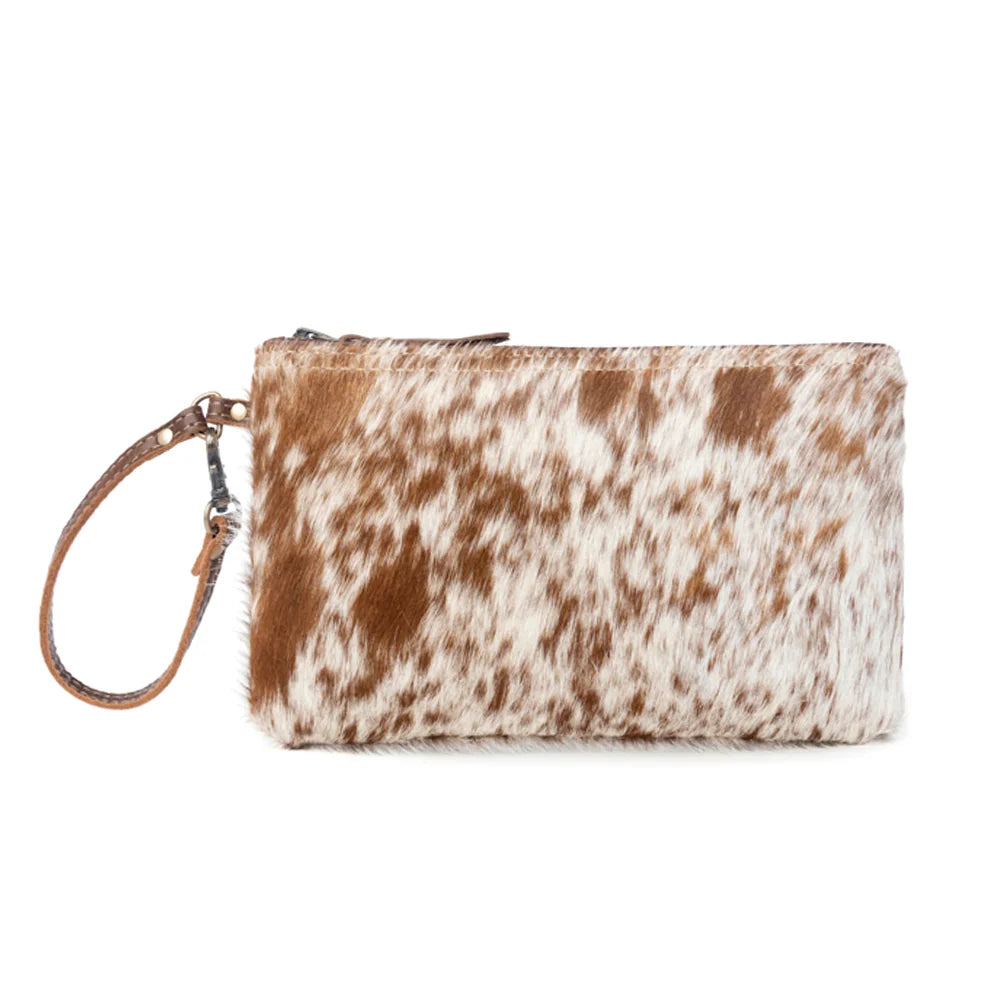 Myra Hair On Small Bag- Brown/White
