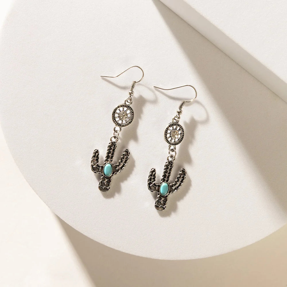 Myra Saguaro Sentinel Earrings- Blue