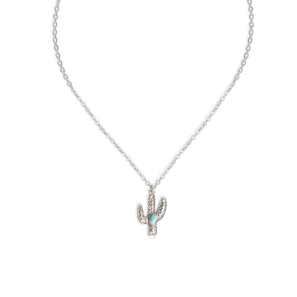 Myra Saguaro Cactus Pendant Necklace