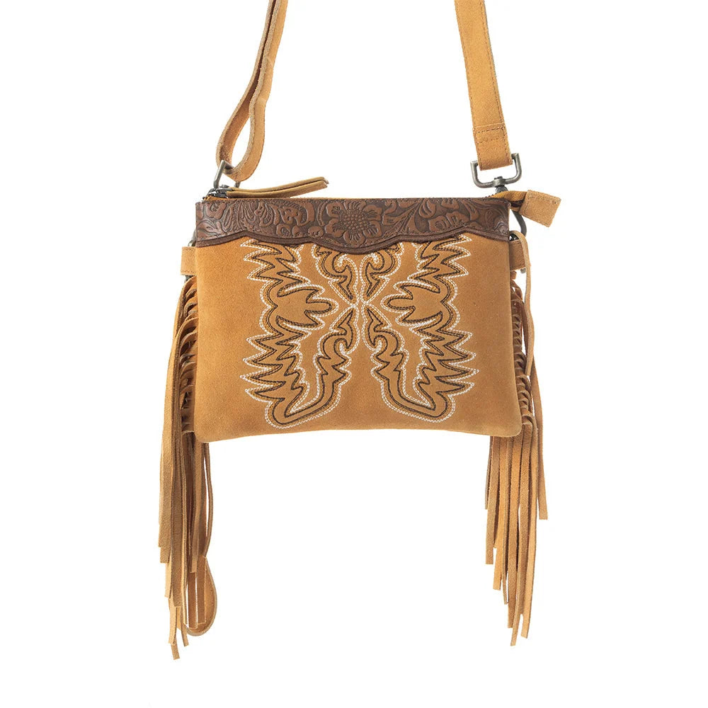 Myra Desert Wing Crossbody Bag- Brown