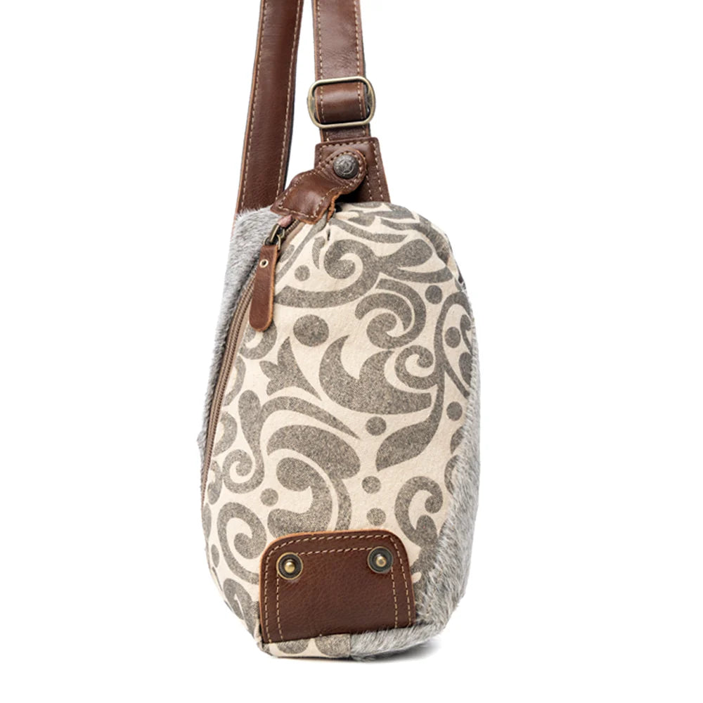 Myra Top Zipper Fanny Pack- Grey
