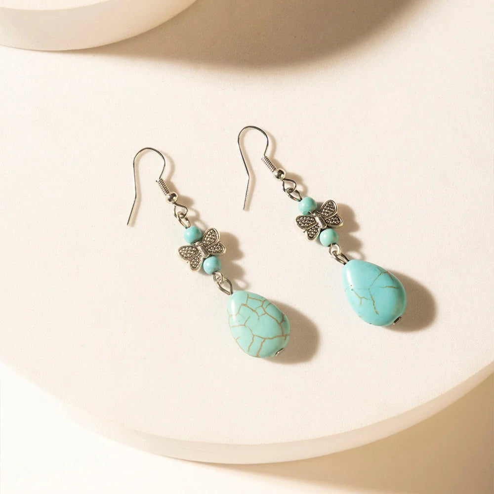 Myra Guardian Spirit Drop Earrings- Teal