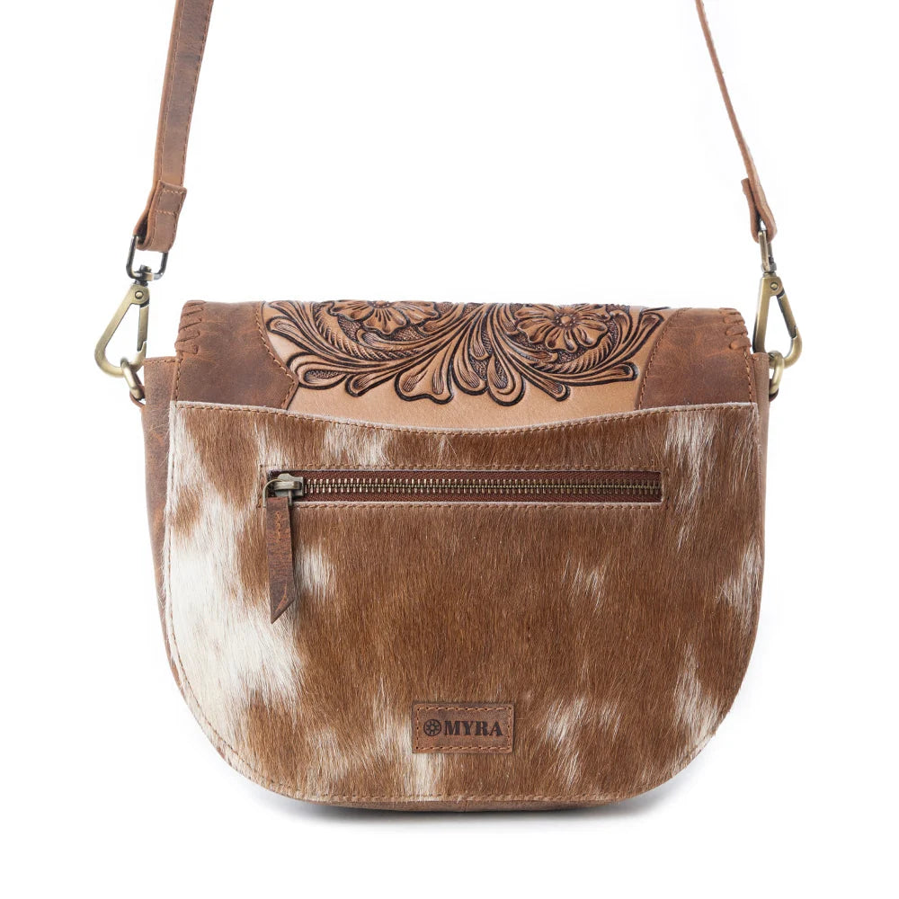 Myra Bronco Ridge Hand Tooled Bag- Canyon Tan